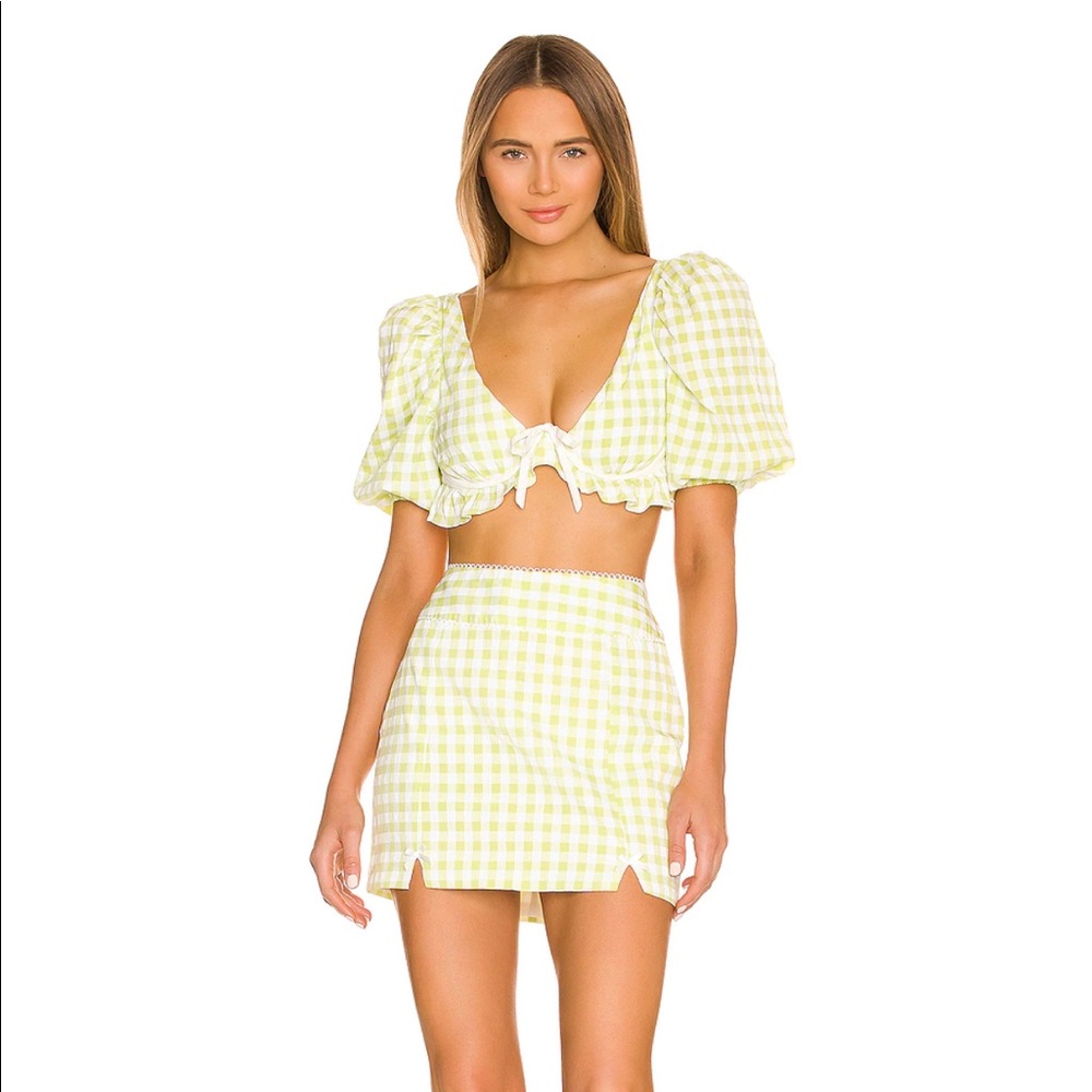 For Love and Lemons Maureen set (lime green in color). NWT! Bought for $275